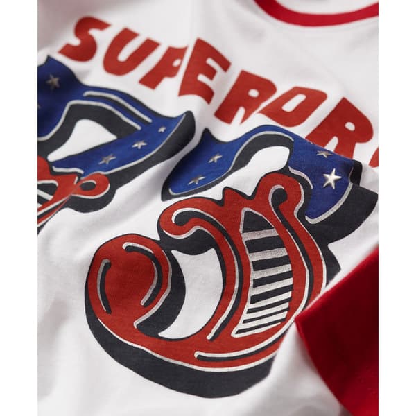 Superdry Pitkähihainen Pyöreä Kaula-aukkoinen T-paita Vintage Americana Punainen XS Nainen