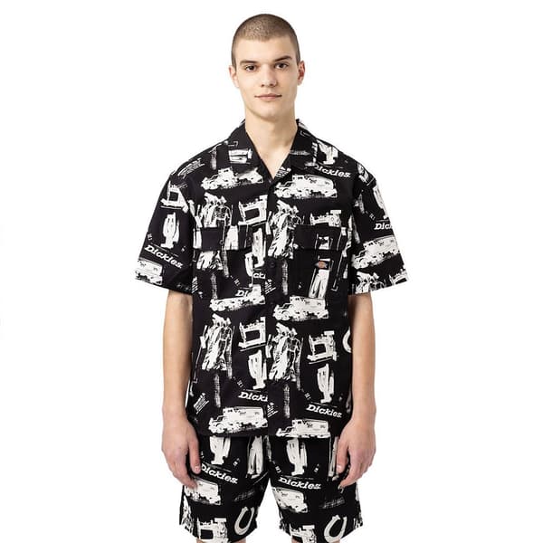 Dickies Lyhythihainen Paita 100 All Over Print Musta XL Mies