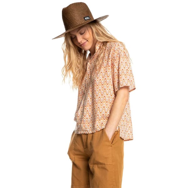 Quiksilver Kortärmad Tröja Sunny Ride Beige XS Kvinna