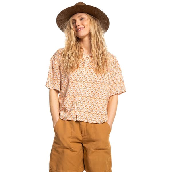 Quiksilver Kortärmad Tröja Sunny Ride Beige XS Kvinna