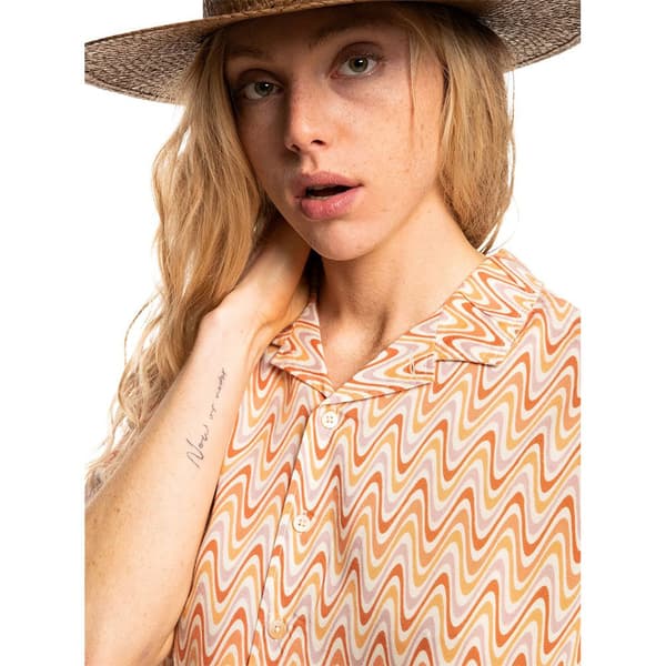 Quiksilver Kortärmad Tröja Sunny Ride Beige XL Kvinna