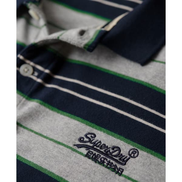 Superdry Kortärmad Piké Jersey Stripe Grå M Man