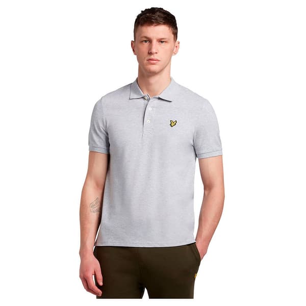 Lyle & Scott Kortärmad Piké Plain Grå L Man
