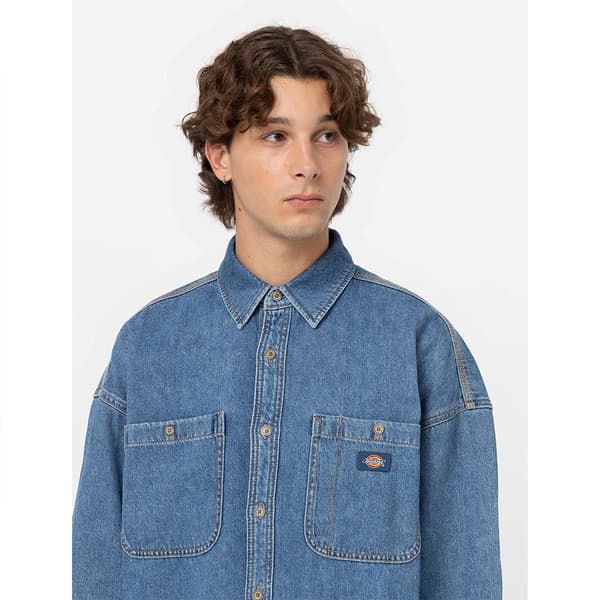 Dickies Skjorta Houston Blå S Man