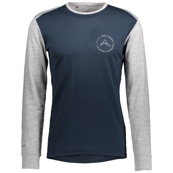 Scott Pitkähihainen T-paita Defined Merino Sininen M Mies
