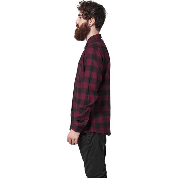 Urban Classics Basic Flannelskjorte Sort L Mand