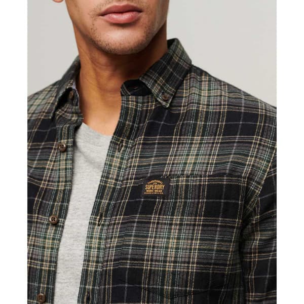 Superdry Lang ærmet Skjorte Cotton Lumberjack Grøn 2XL Mand