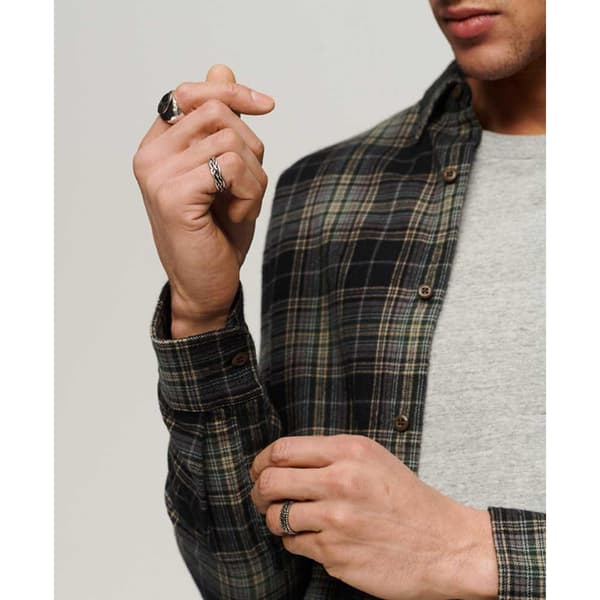 Superdry Lang ærmet Skjorte Cotton Lumberjack Grøn 2XL Mand