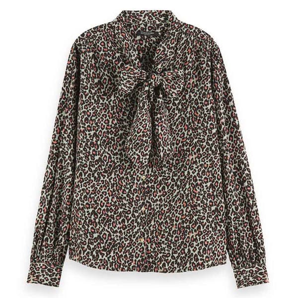 Scotch & Soda Långärmad Blus 173207 Grönt 34 Kvinna