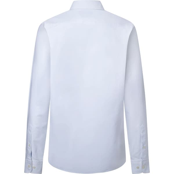 Hackett Lang ærmet Skjorte Washed Oxford Hvid M Mand