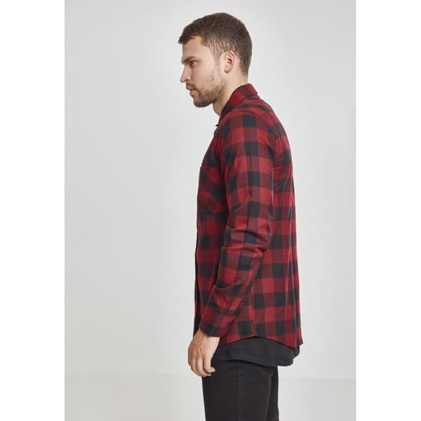 Urban Classics Basic Flannelskjorte Sort S Mand