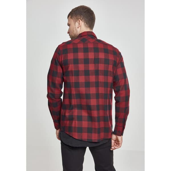 Urban Classics Basic Flannelskjorte Sort XL Mand