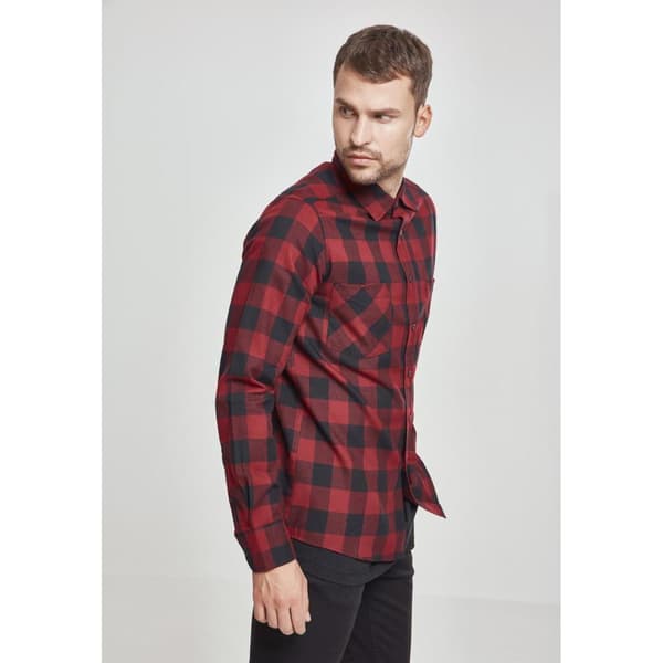 Urban Classics Basic Flannelskjorte Sort XL Mand