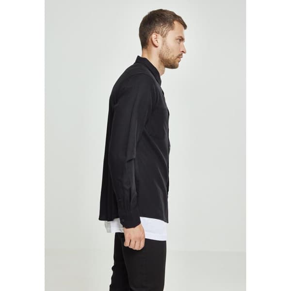 Urban Classics Basic Skjorte Flanell Sort XL Mand