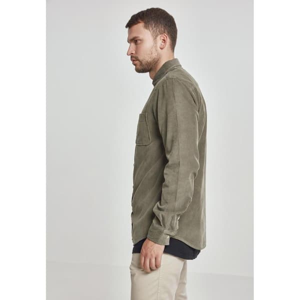 Urban Classics Skjorte Corduroy Grøn M Mand