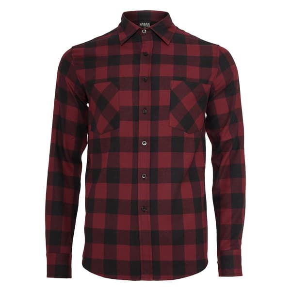 Urban Classics Basic Flannelskjorte Sort M Mand