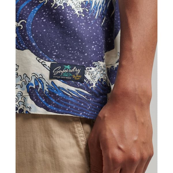 Superdry Lyhythihainen Paita Vintage Hawaiian Sininen L Mies