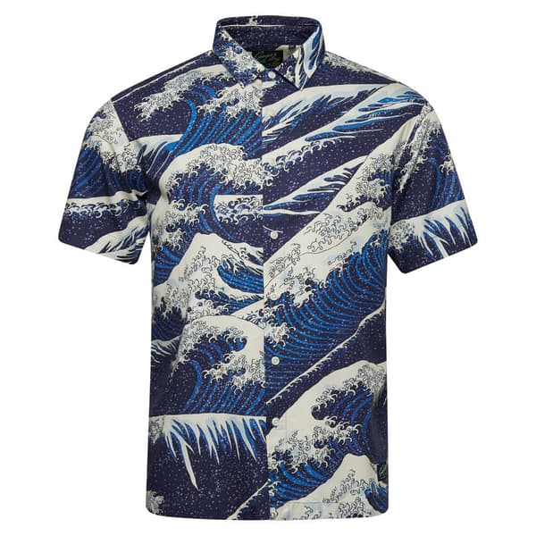 Superdry Lyhythihainen Paita Vintage Hawaiian Sininen L Mies