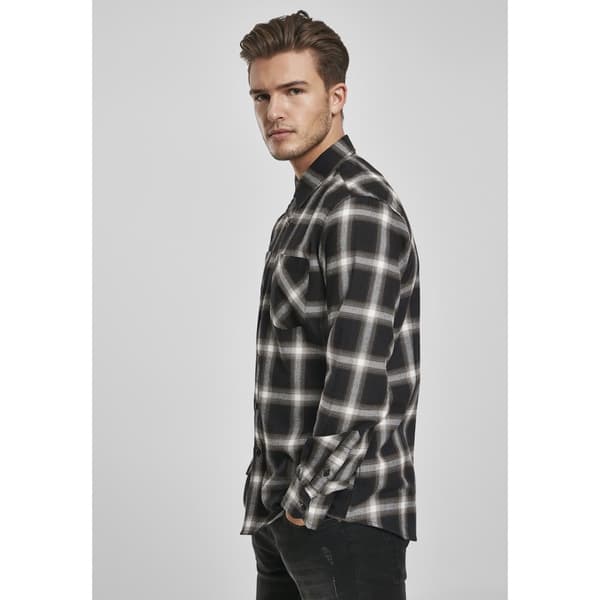 Urban Classics Flanell Skjorte 6 Sort M Mand