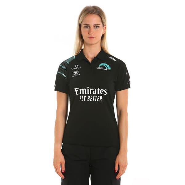 Slam Kortärmad Piké Etnz Deck Svart XS Kvinna