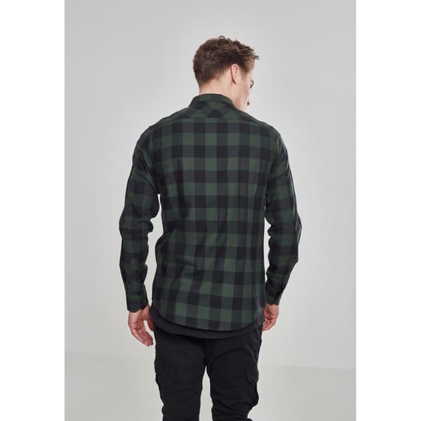 Urban Classics Basic Flannelskjorte Sort S Mand