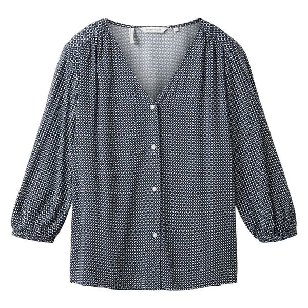 Tom Tailor V-ringad Blus 1037898 Printed Blå 38 Kvinna