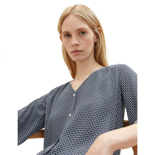 Tom Tailor V-ringad Blus 1037898 Printed Blå 38 Kvinna