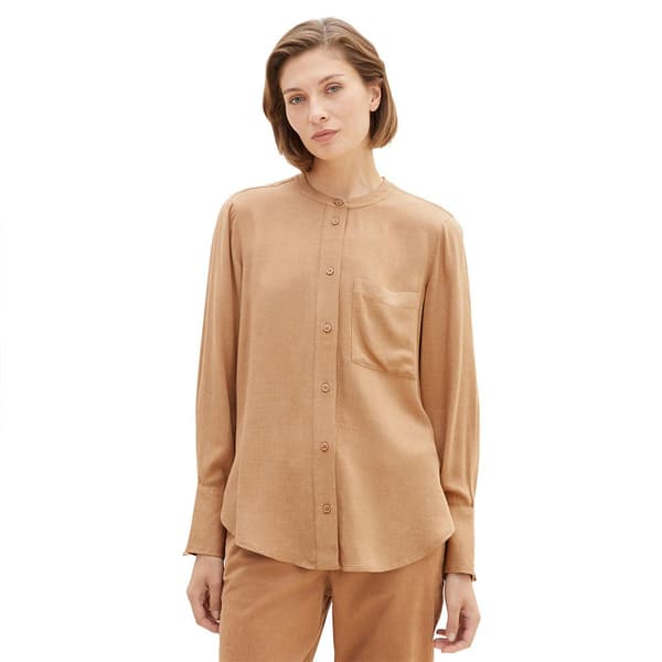 Tom Tailor Blus 1037888 Melange Beige 40 Kvinna