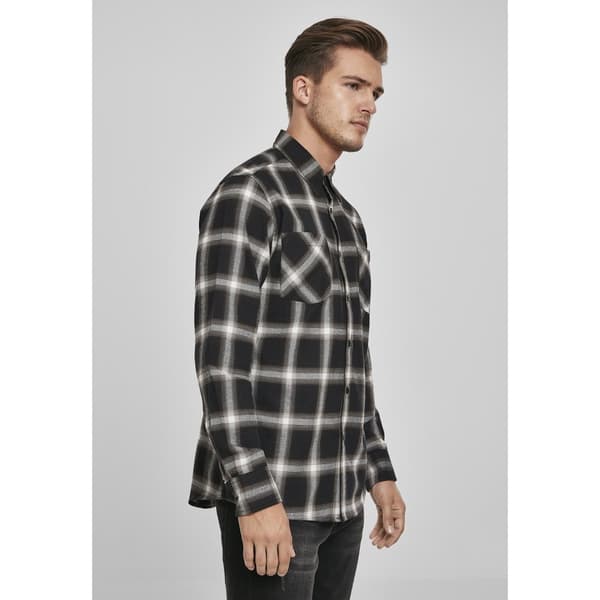Urban Classics Flanell Skjorte 6 Sort S Mand