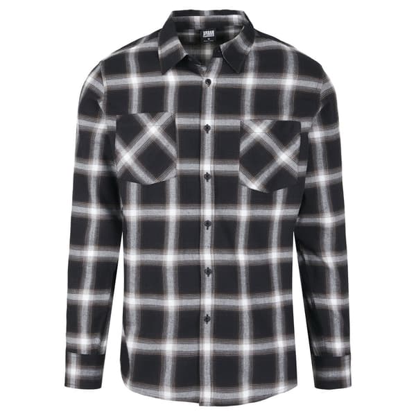 Urban Classics Flanell Skjorte 6 Sort S Mand