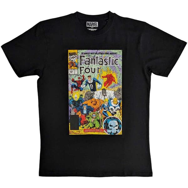 Marvel T Shirt Fantastic Four Official Mens Black