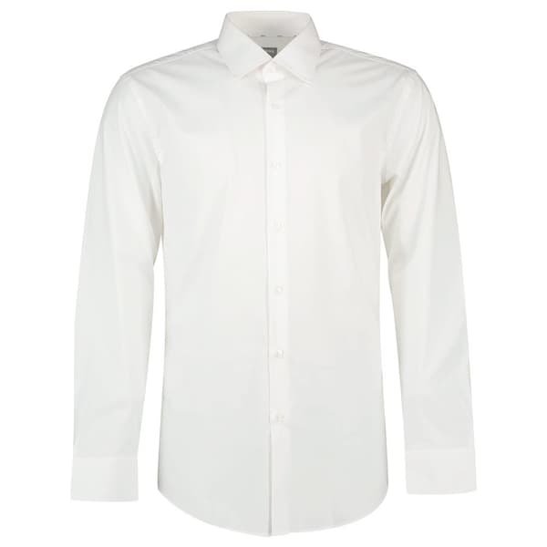 Boss Skjorte 50469345-100/h-hank Kent Hvid 42 / Regular Mand