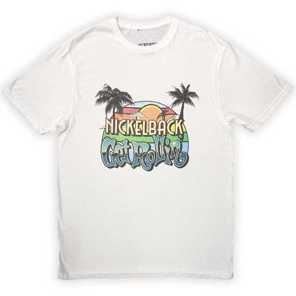 Nickelback Unisex T-Shirt: Get Rollin' Sunset (Large)