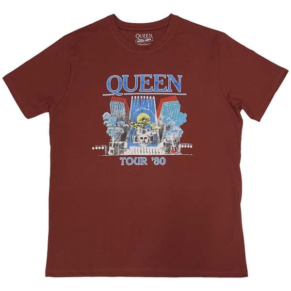 Queen Unisex T-Shirt: Tour '80 (X-Large)