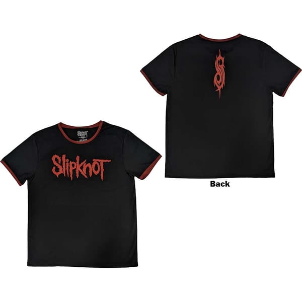 Slipknot Unisex Ringer T-Shirt: Logo (Back Print) (Small)
