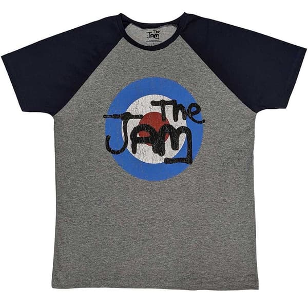 The Jam Unisex Raglan T-Shirt: Vintage Logo (Small)