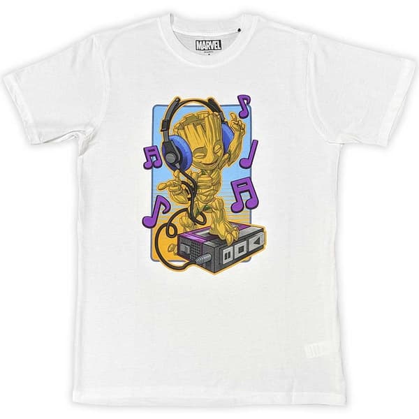 Marvel Comics Unisex T-Shirt: Guardians of the Galaxy Groot Dancing (Small)