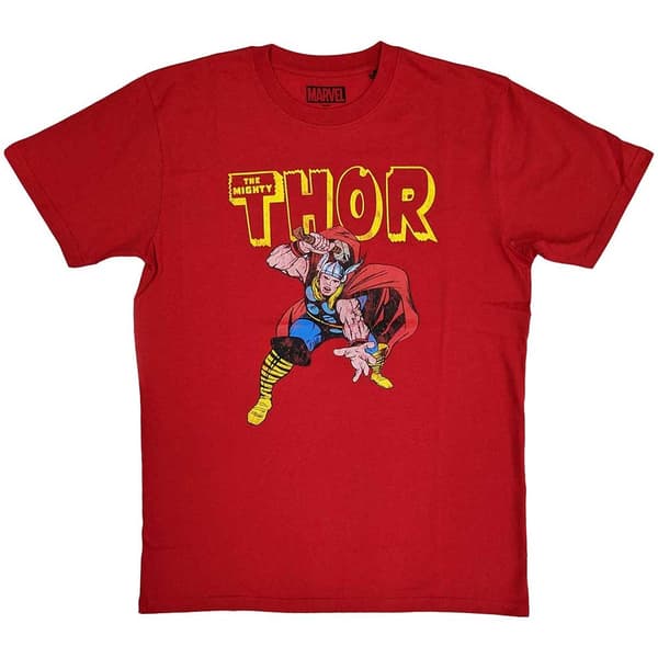 Marvel Comics Unisex T-Shirt: Thor Hammer Distressed (Large)