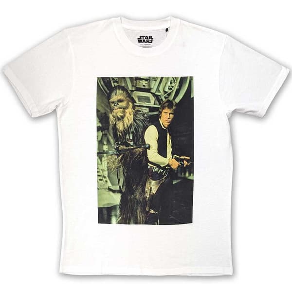 Star Wars Unisex T-Shirt: Chewbacca & Han Stare (Medium)