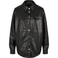 Miniatyrbillede 6 af 8: Urban Classics S Skjorte Faux Leather Over Sort S Kvinde