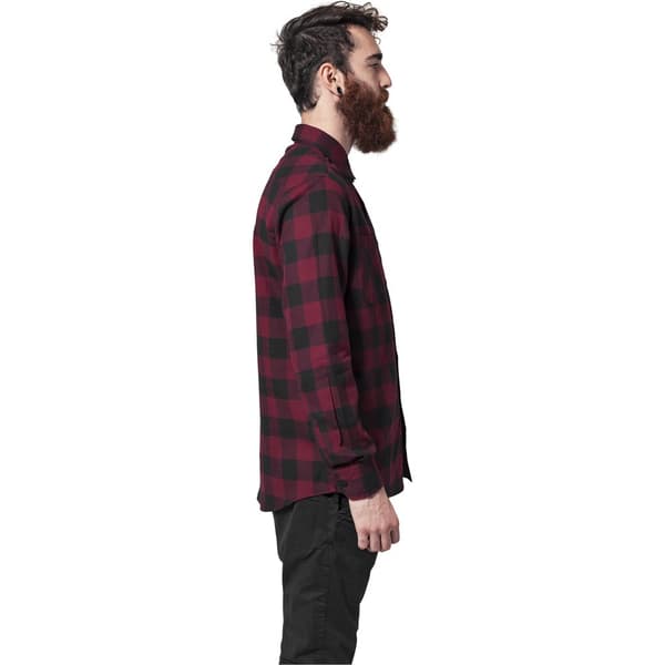 Urban Classics Basic Flannelskjorte Sort S Mand