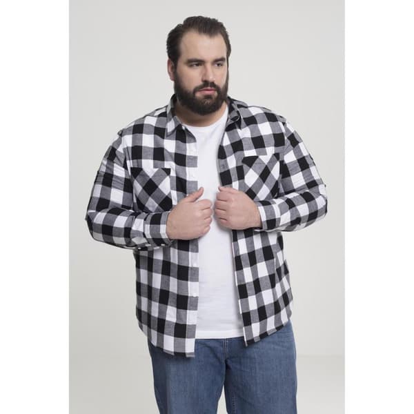 Urban Classics Skjorte Flanell Gt Sort 4XL Mand