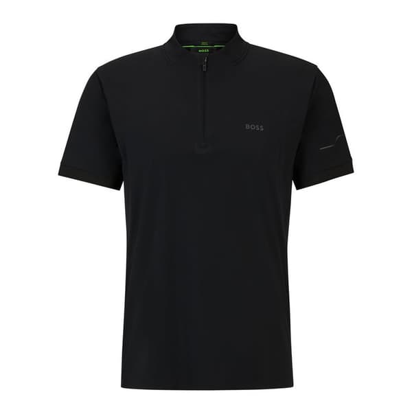 Boss Kortärmad Piké Pariq 10254529 Svart 3XL Man