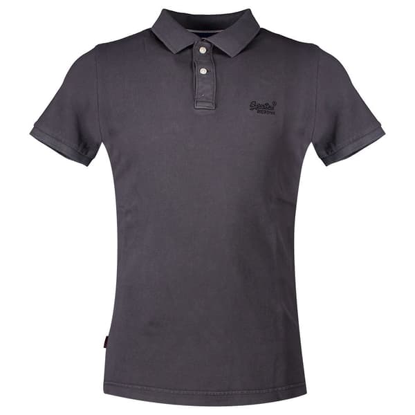 Superdry Kortærmet Poloshirt Vintage Destroyed Grå S Mand