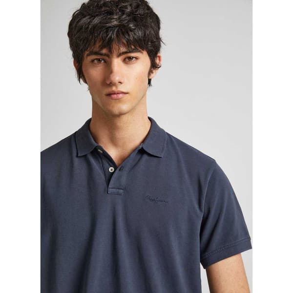Pepe Jeans Kortærmet Polo New Oliver Gd Blå M Mand
