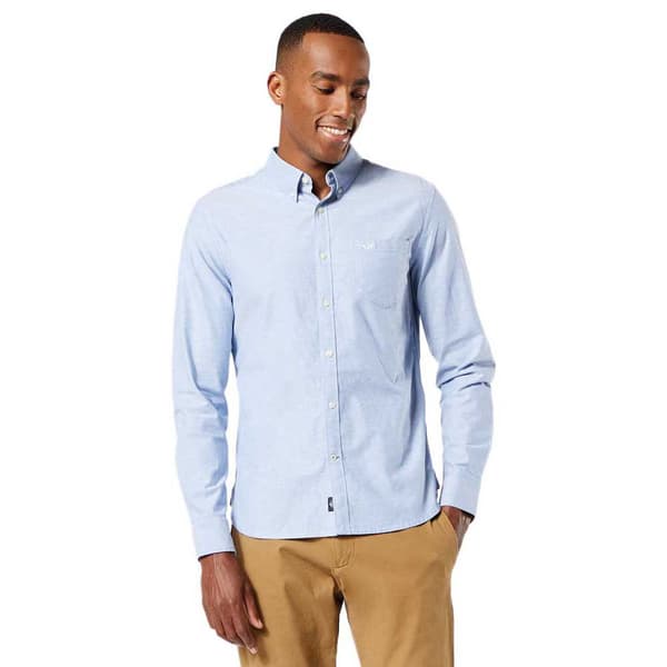 Dockers Lang Ærmet Skjorte Oxford 2.0 Blå XL Mand