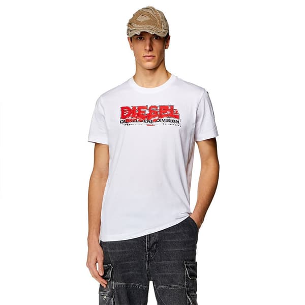 Diesel Kortærmet T-shirt Diegor K70 Hvid M Mand