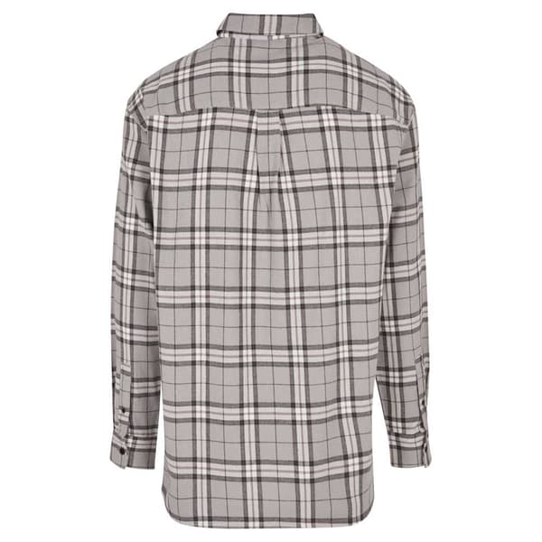 Urban Classics Lang ærmet Skjorte Oversized Check Grå L Mand