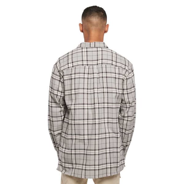 Urban Classics Lang ærmet Skjorte Oversized Check Grå L Mand