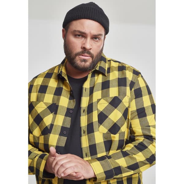 Urban Classics Skjorte Flanell Gt Sort 2XL Mand